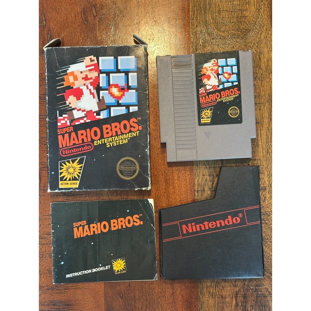 Super Mario Bros NES CIB(ish) Front Looks Great Business Front Party in the Back